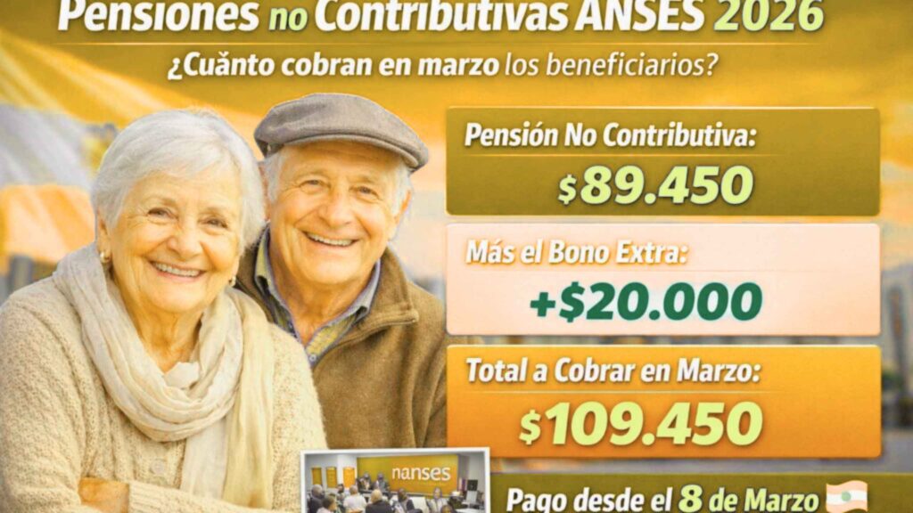ANSES pensiones no contributivas marzo 2026: cuánto cobran los beneficiarios