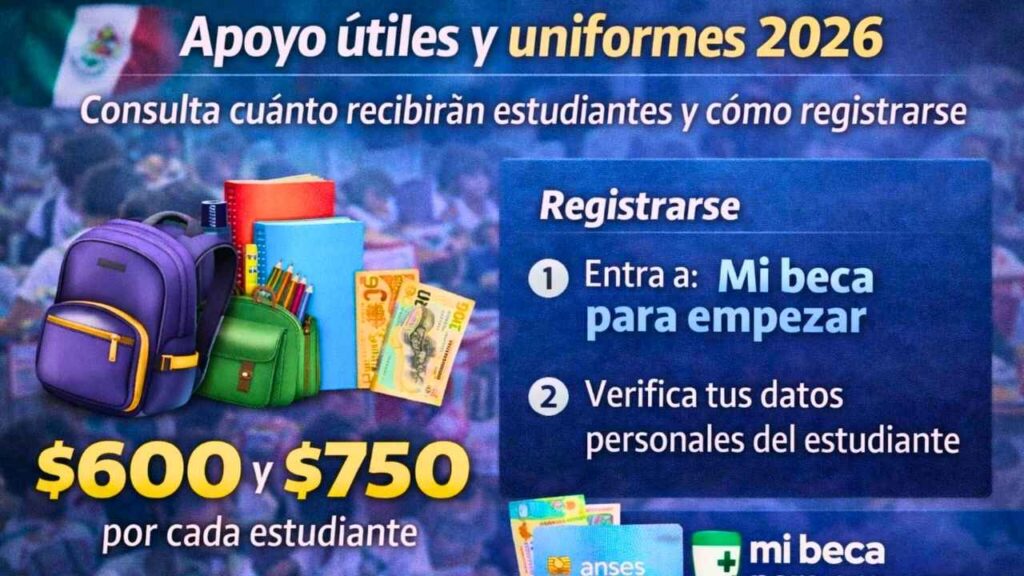 Programa de útiles y uniformes 2026 : guía de registro y beneficios