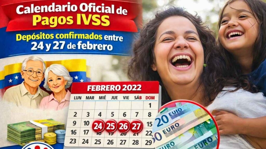 Pagos IVSS 2026 : depósitos confirmados del 24 al 27 de febrero